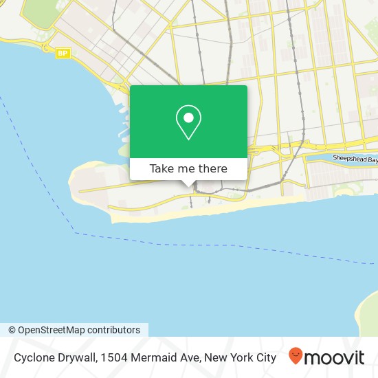 Mapa de Cyclone Drywall, 1504 Mermaid Ave