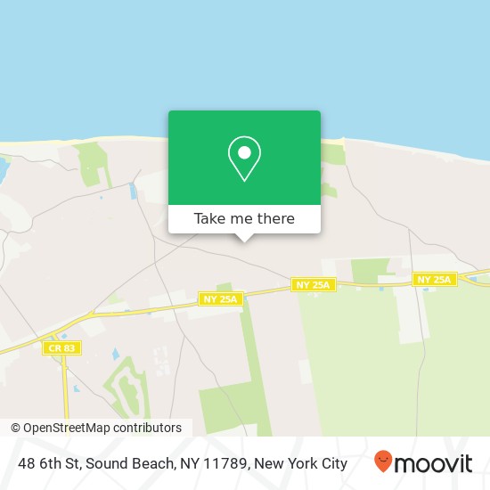 Mapa de 48 6th St, Sound Beach, NY 11789
