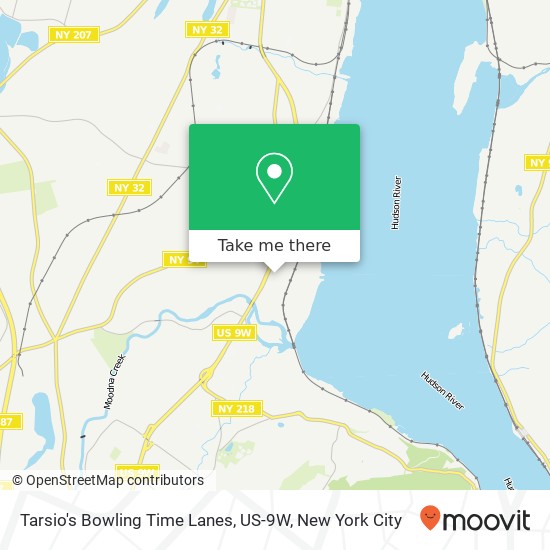 Tarsio's Bowling Time Lanes, US-9W map