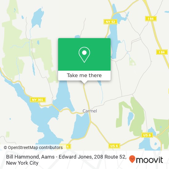 Mapa de Bill Hammond, Aams - Edward Jones, 208 Route 52