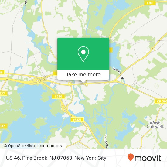 Mapa de US-46, Pine Brook, NJ 07058