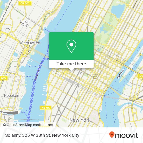 Solanny, 325 W 38th St map