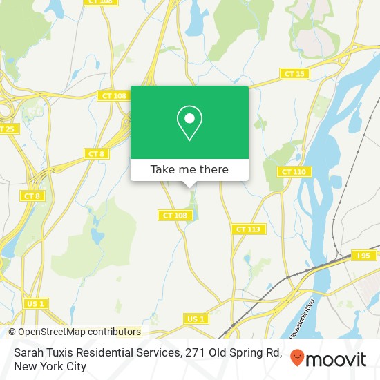 Mapa de Sarah Tuxis Residential Services, 271 Old Spring Rd