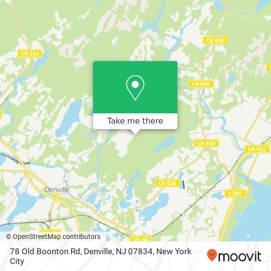 Mapa de 78 Old Boonton Rd, Denville, NJ 07834