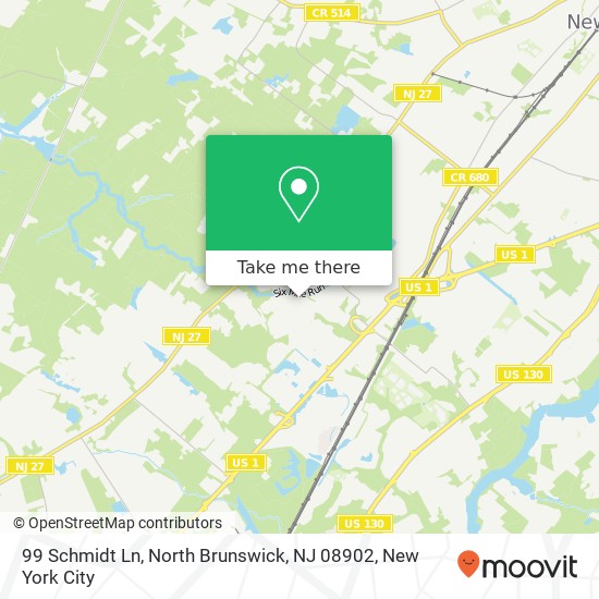 Mapa de 99 Schmidt Ln, North Brunswick, NJ 08902