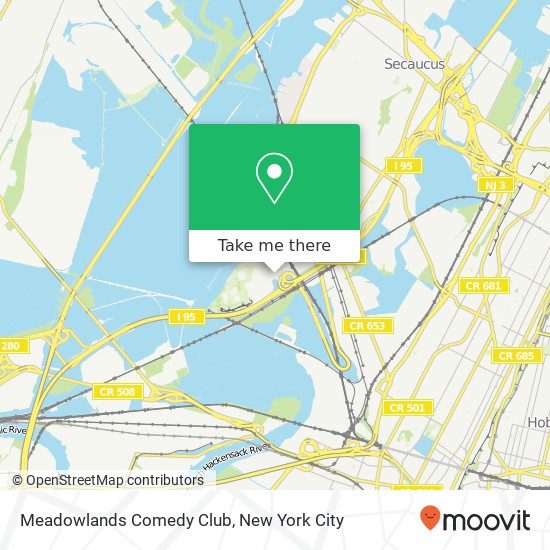 Mapa de Meadowlands Comedy Club