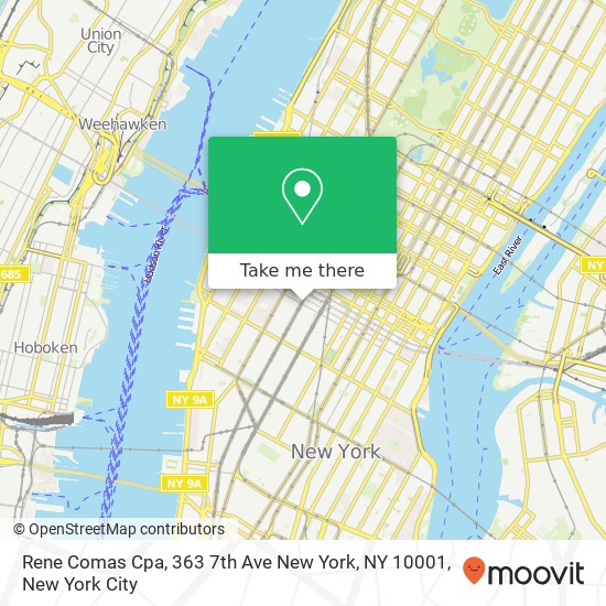 Rene Comas Cpa, 363 7th Ave New York, NY 10001 map