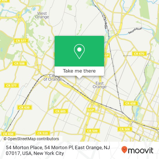 54 Morton Place, 54 Morton Pl, East Orange, NJ 07017, USA map