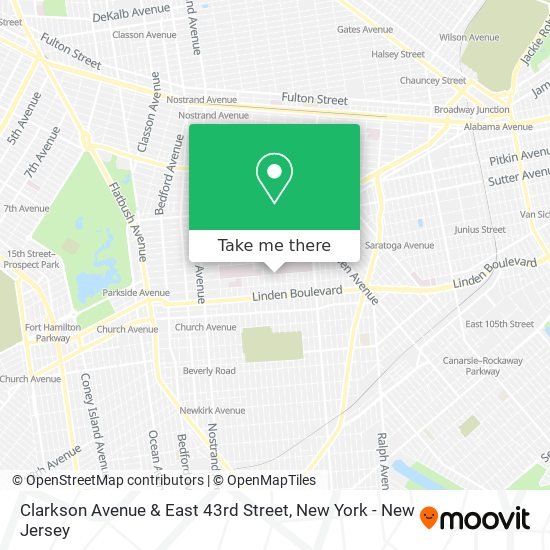 Mapa de Clarkson Avenue & East 43rd Street