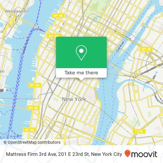 Mapa de Mattress Firm 3rd Ave, 201 E 23rd St