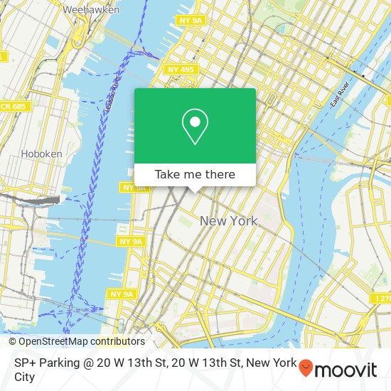 SP+ Parking @ 20 W 13th St, 20 W 13th St map