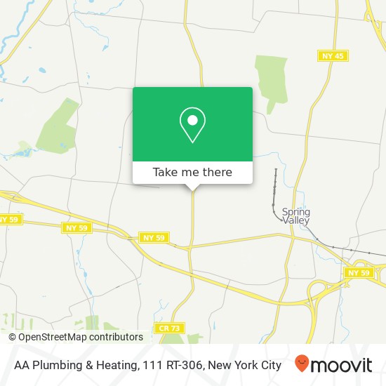 Mapa de AA Plumbing & Heating, 111 RT-306