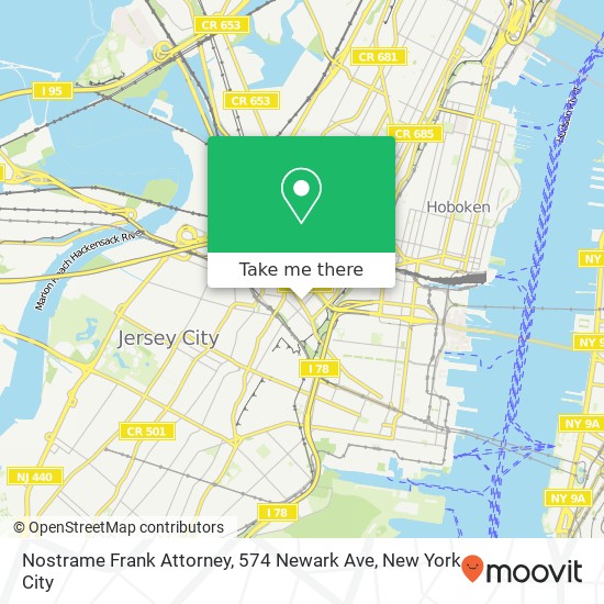 Nostrame Frank Attorney, 574 Newark Ave map