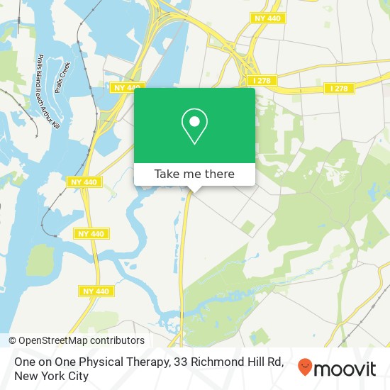 Mapa de One on One Physical Therapy, 33 Richmond Hill Rd