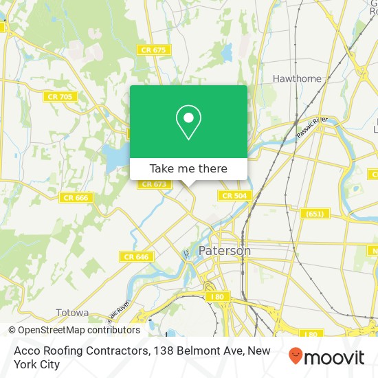 Acco Roofing Contractors, 138 Belmont Ave map