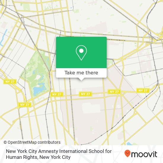 Mapa de New York City Amnesty International School for Human Rights