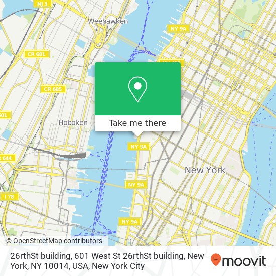 26rthSt  building, 601 West St 26rthSt  building, New York, NY 10014, USA map