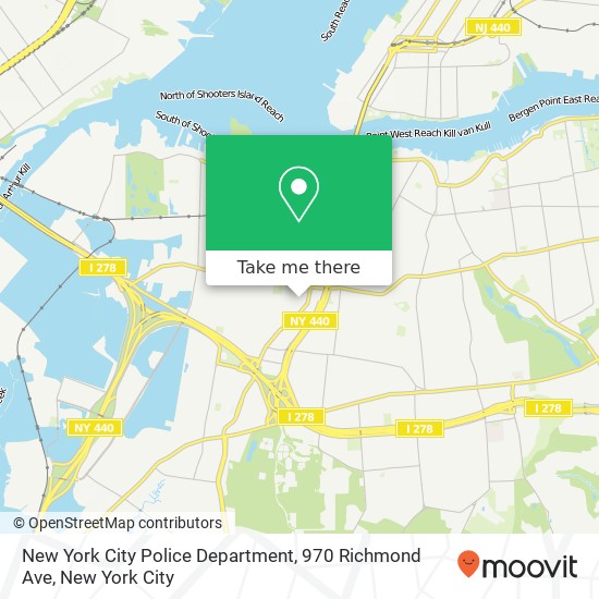 Mapa de New York City Police Department, 970 Richmond Ave