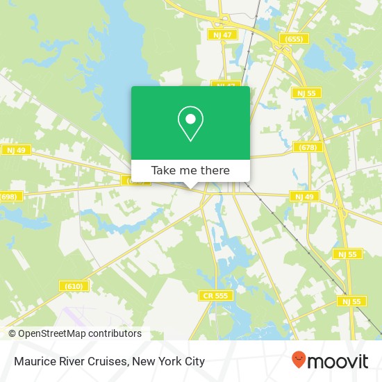Maurice River Cruises map