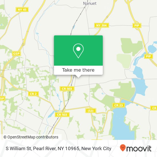 Mapa de S William St, Pearl River, NY 10965