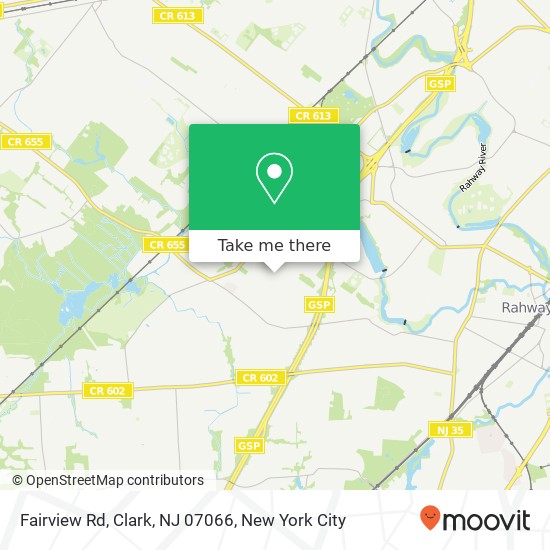 Mapa de Fairview Rd, Clark, NJ 07066