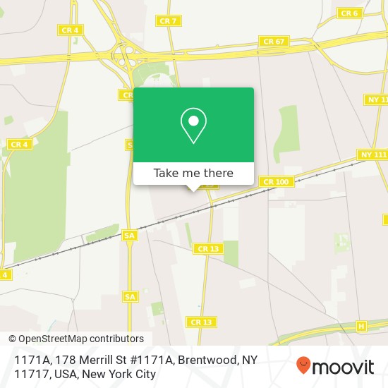 Mapa de 1171A, 178 Merrill St #1171A, Brentwood, NY 11717, USA