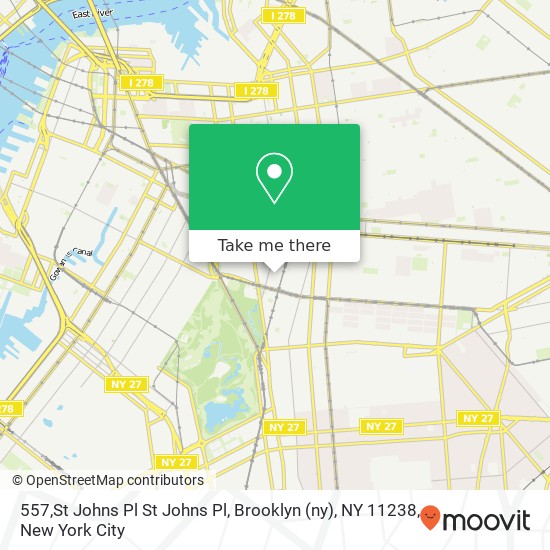 557,St Johns Pl St Johns Pl, Brooklyn (ny), NY 11238 map