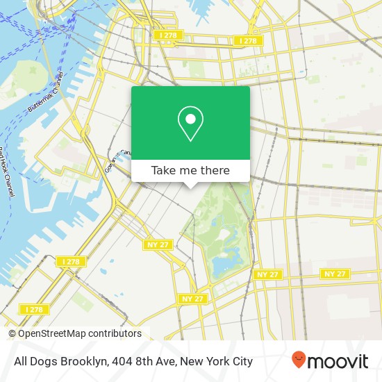 Mapa de All Dogs Brooklyn, 404 8th Ave