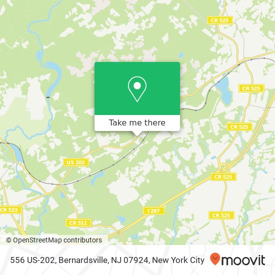 Mapa de 556 US-202, Bernardsville, NJ 07924