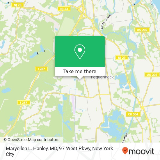 Mapa de Maryellen L. Hanley, MD, 97 West Pkwy