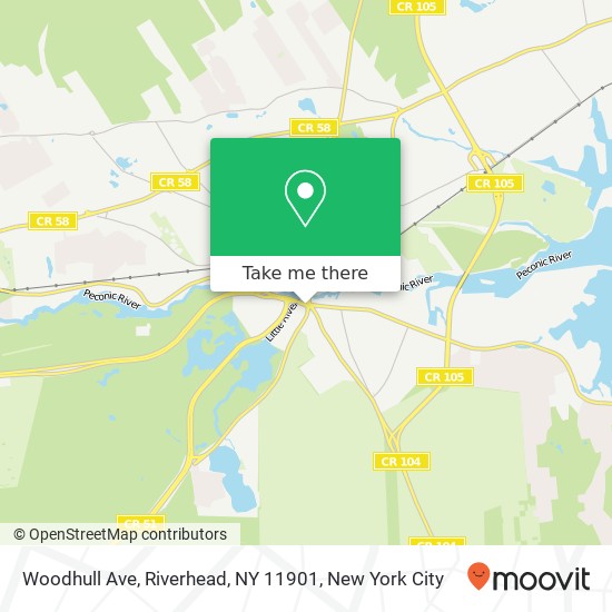 Woodhull Ave, Riverhead, NY 11901 map