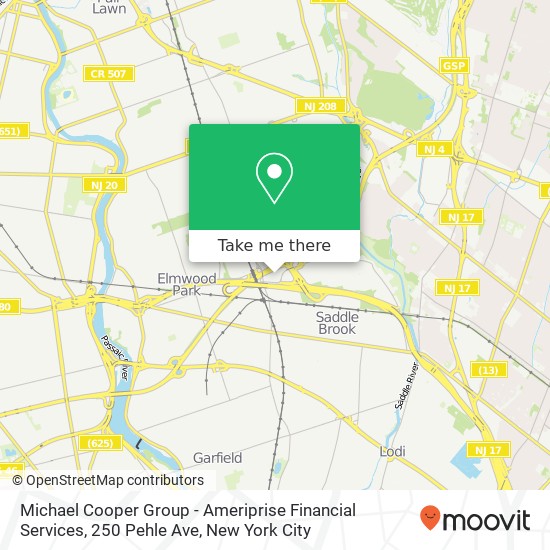 Mapa de Michael Cooper Group - Ameriprise Financial Services, 250 Pehle Ave