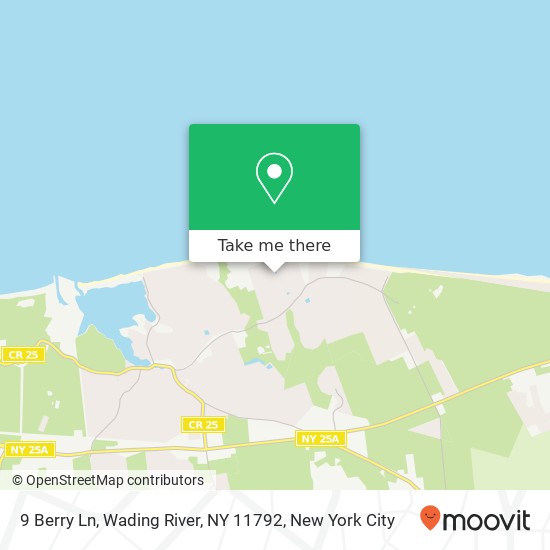 Mapa de 9 Berry Ln, Wading River, NY 11792