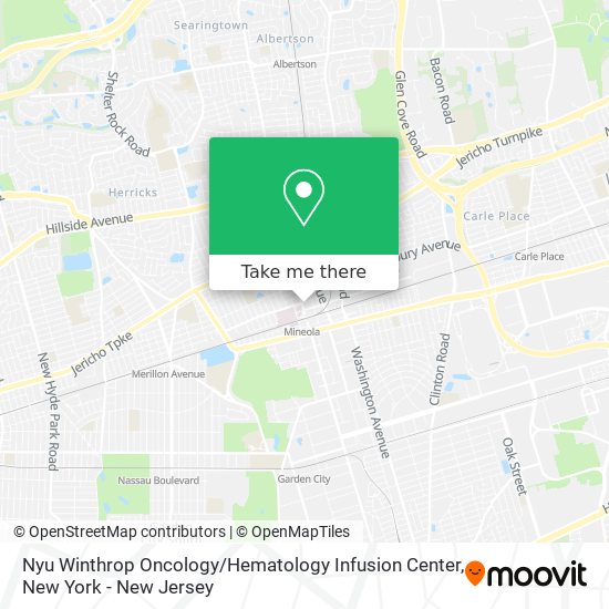 Nyu Winthrop Oncology / Hematology Infusion Center map