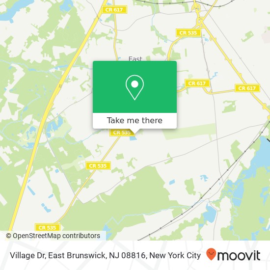 Mapa de Village Dr, East Brunswick, NJ 08816