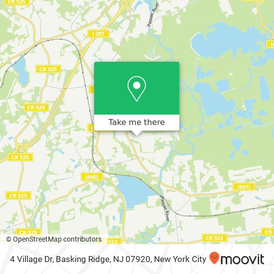 Mapa de 4 Village Dr, Basking Ridge, NJ 07920