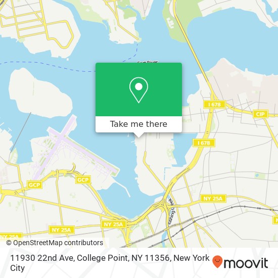Mapa de 11930 22nd Ave, College Point, NY 11356