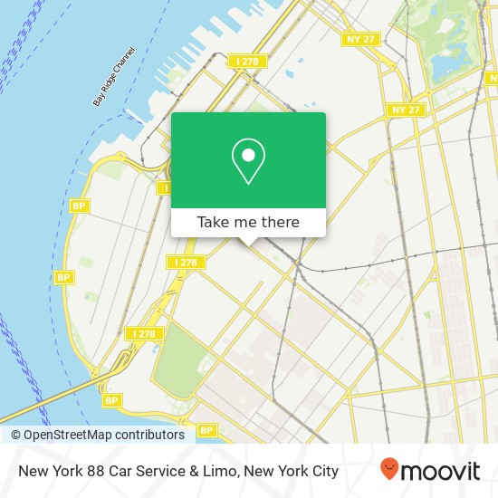 Mapa de New York 88 Car Service & Limo