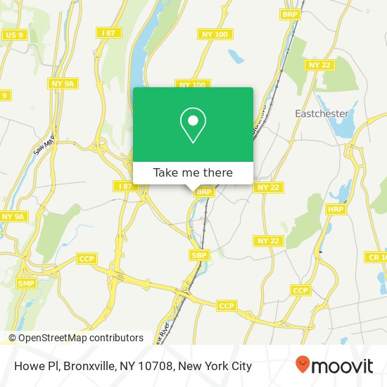 Mapa de Howe Pl, Bronxville, NY 10708