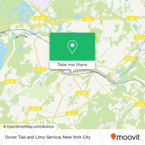 Mapa de Dover Taxi and Limo Service