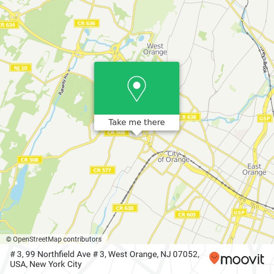 Mapa de # 3, 99 Northfield Ave # 3, West Orange, NJ 07052, USA