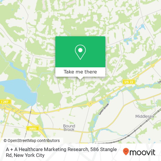 Mapa de A + A Healthcare Marketing Research, 586 Stangle Rd