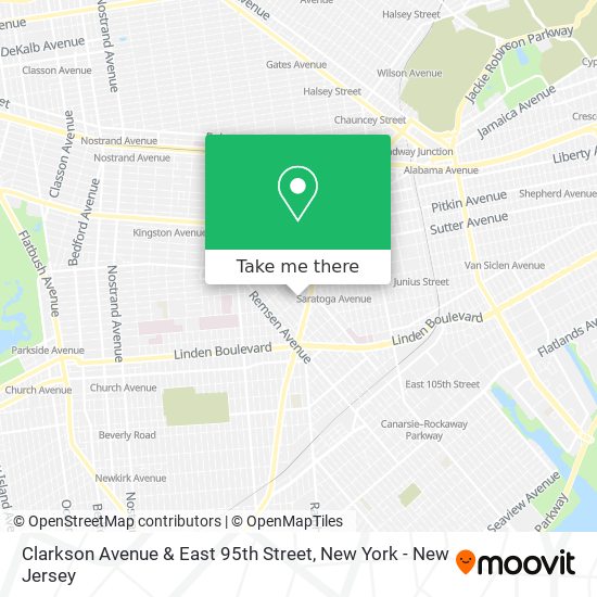 Clarkson Avenue & East 95th Street map