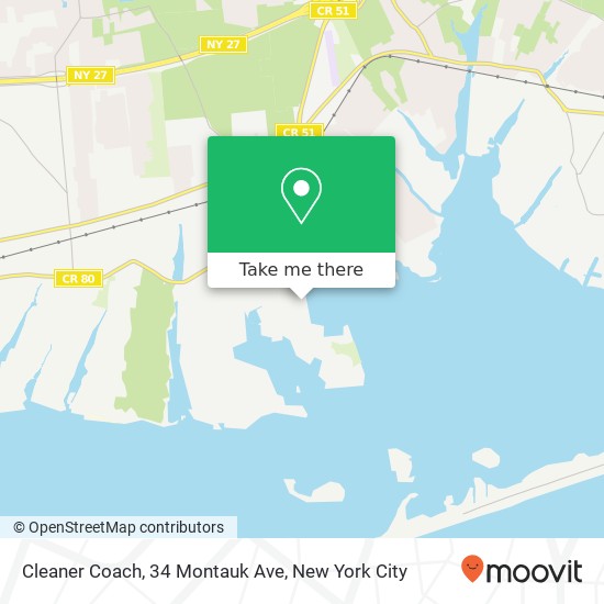 Mapa de Cleaner Coach, 34 Montauk Ave