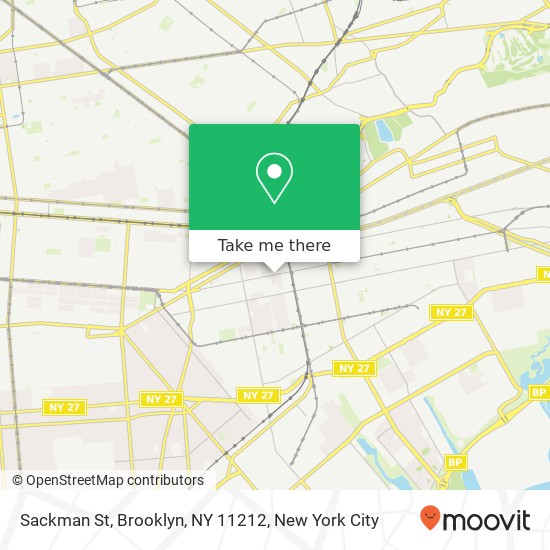 Mapa de Sackman St, Brooklyn, NY 11212