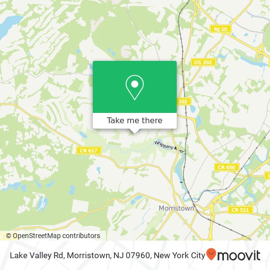 Lake Valley Rd, Morristown, NJ 07960 map