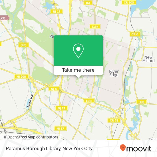 Paramus Borough Library map