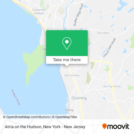 Atria on the Hudson map