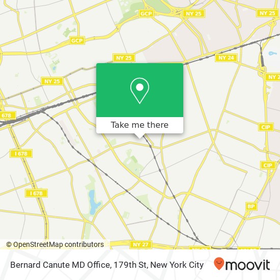 Mapa de Bernard Canute MD Office, 179th St