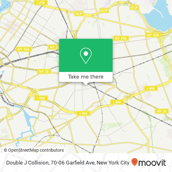 Mapa de Double J Collision, 70-06 Garfield Ave